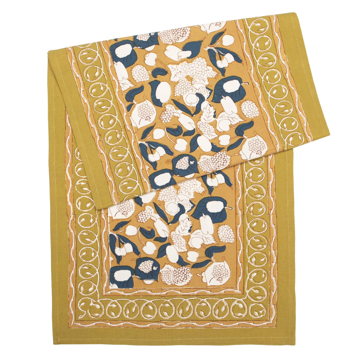 Forest Harvest Mustard & Blue Table Runners
