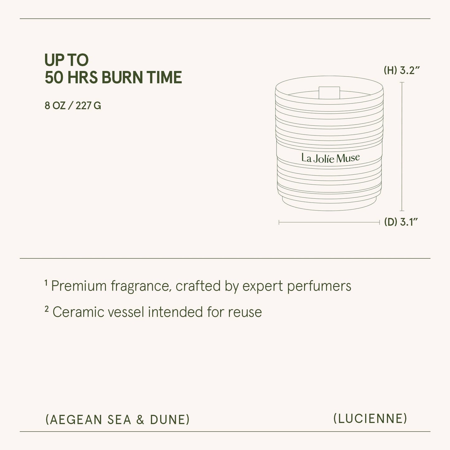 Lucienne - Aegean Sea & Dune 8oz Candle