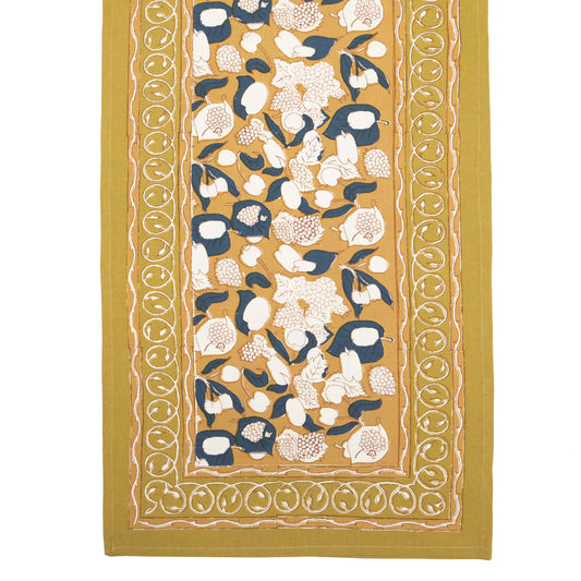 Forest Harvest Mustard & Blue Table Runners