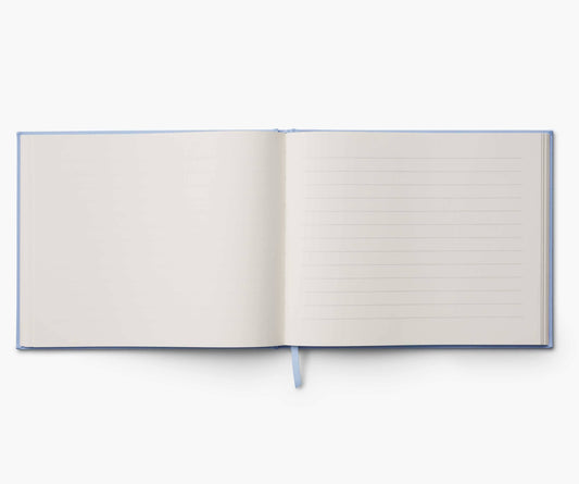 Hydrangea Embroidered Fabric Guest Book