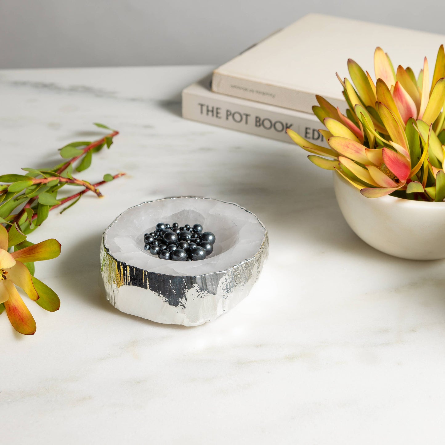 Cascita Bowl, Crystal & Silver