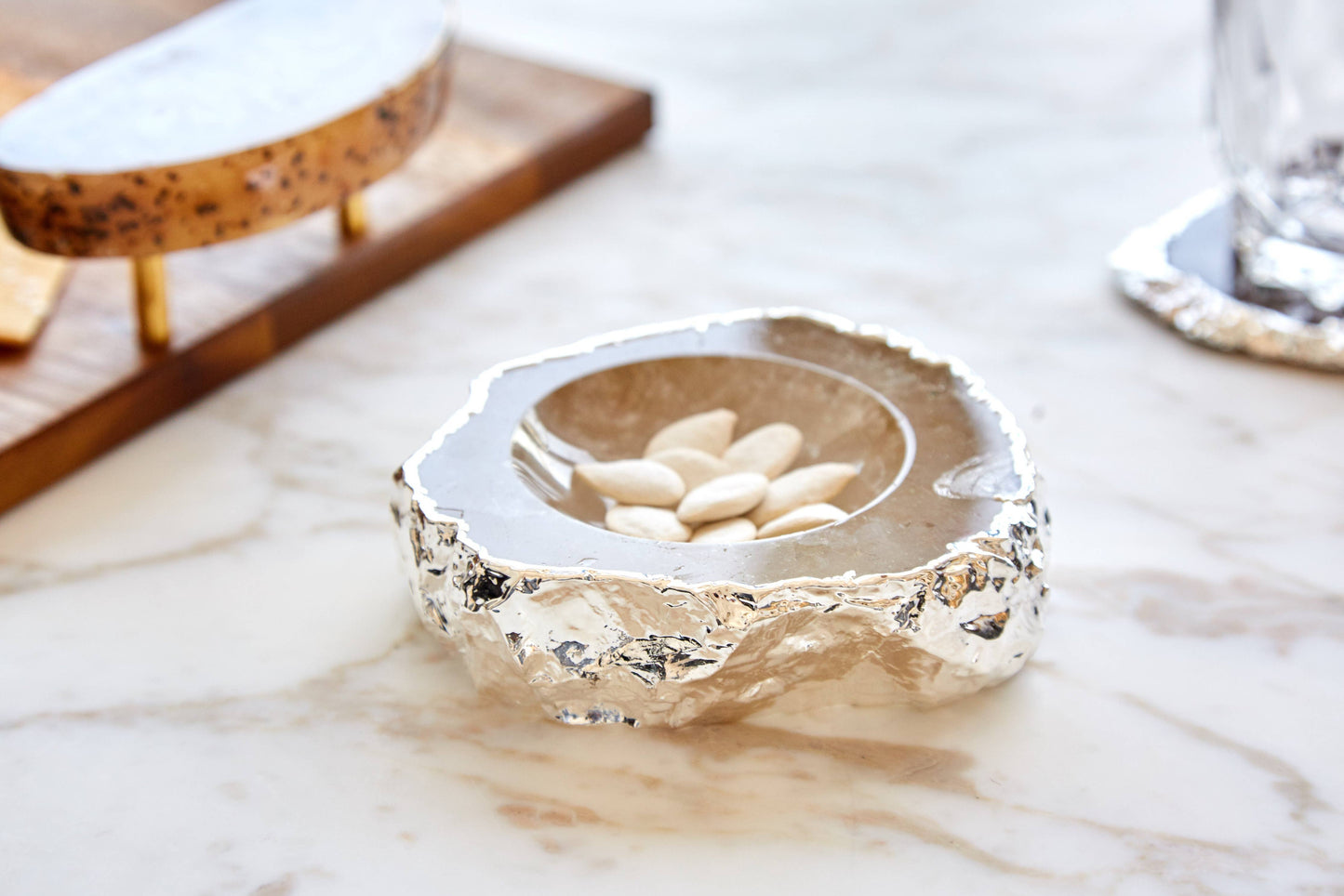 Cascita Bowl, Crystal & Silver