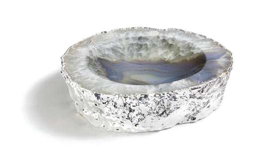 Cascita Bowl, Agate & Silver