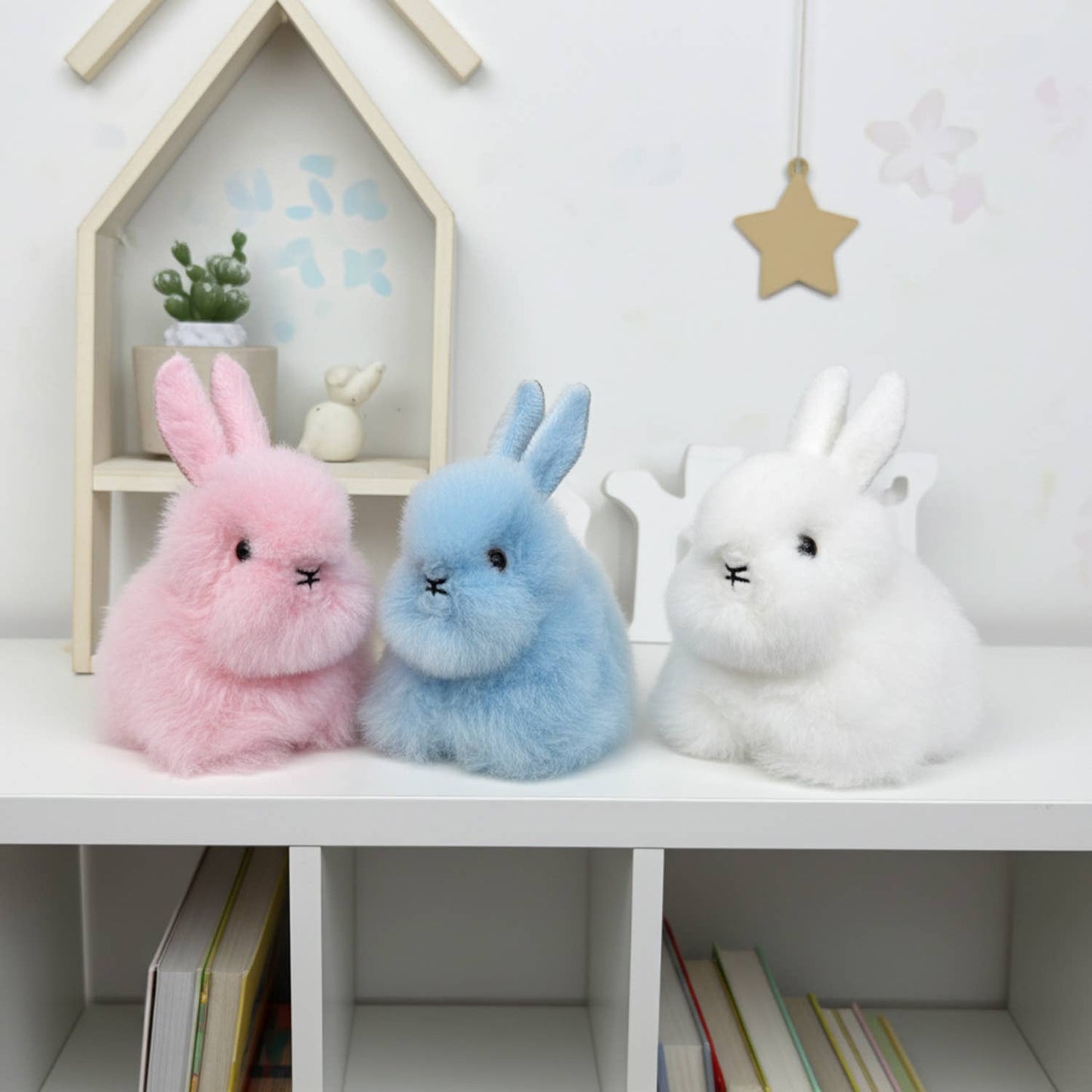 Alpaca Stuffed Animal - Bunny - Micro 6" WHITE