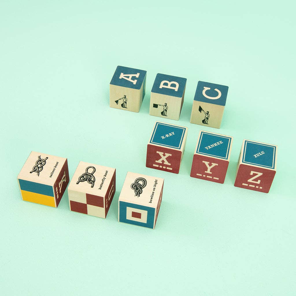 Uncle Goose Nautical Blocks with Canvas Bag