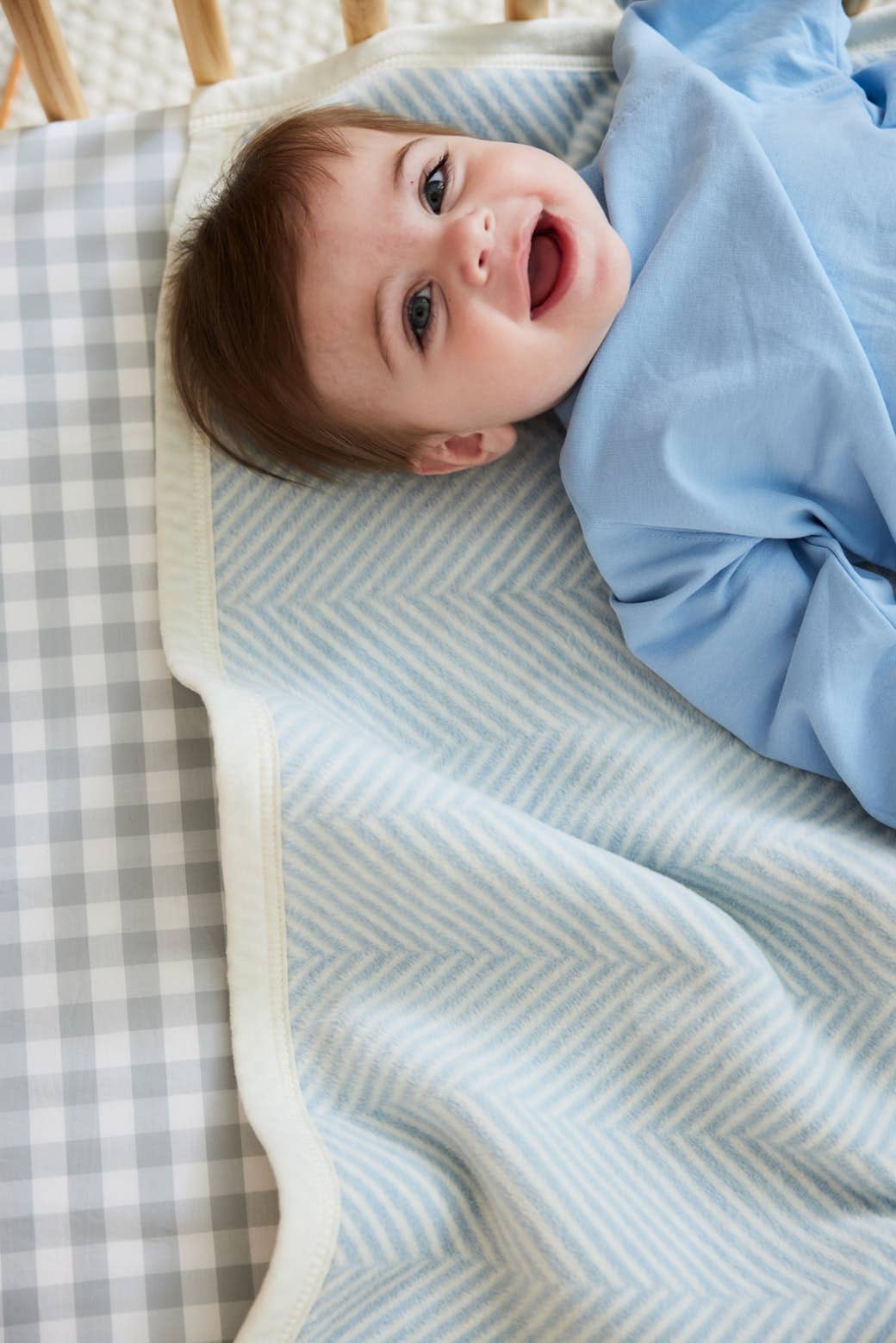 Harborview Herringbone Sky Mini Blanket