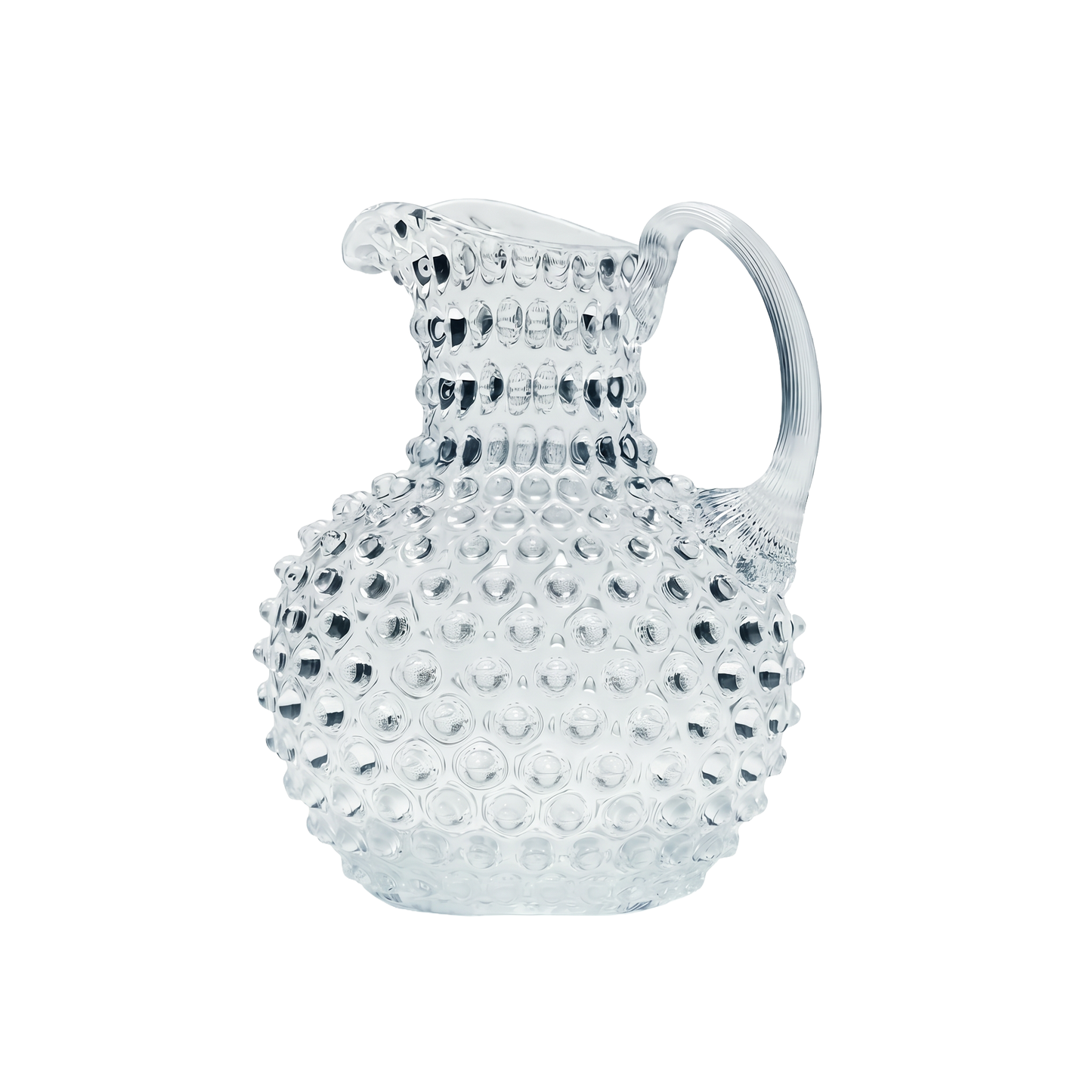 Limited Edition Clear Blue Hobnail Jug – Bohemian Crystal