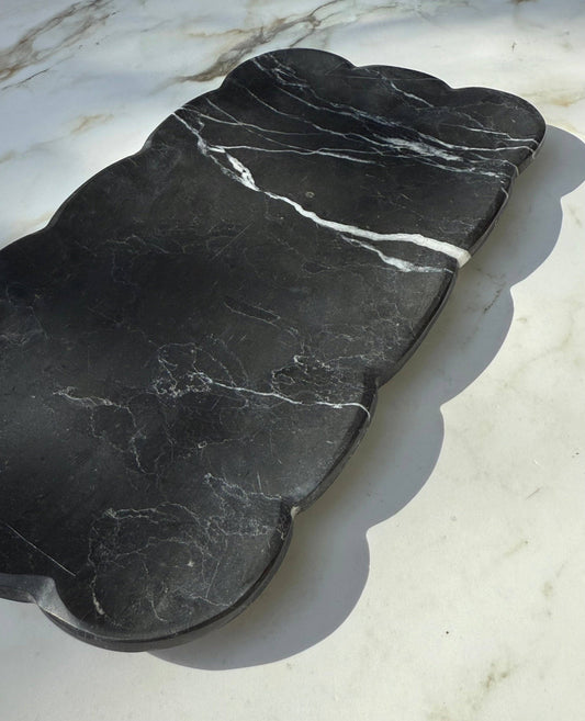 Josephine Marble Tray, Black