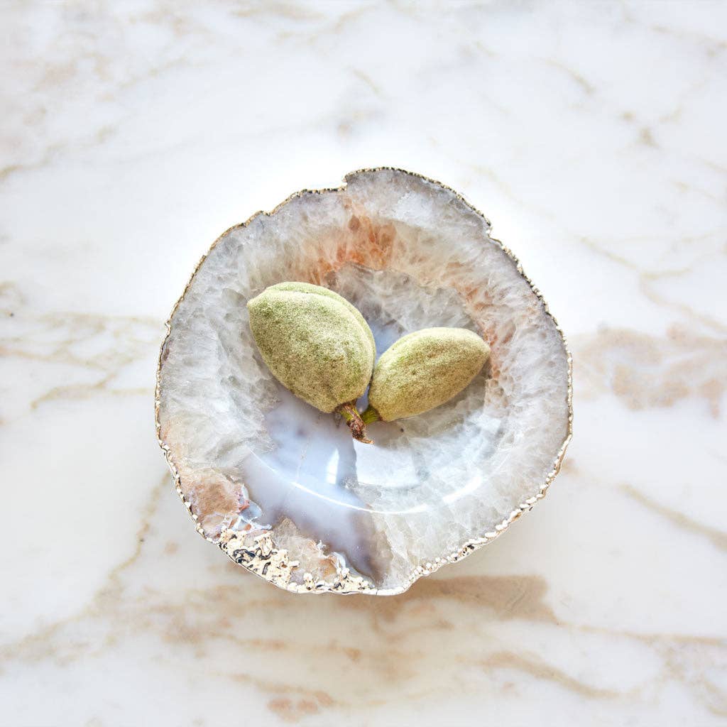 Cascita Bowl, Agate & Silver