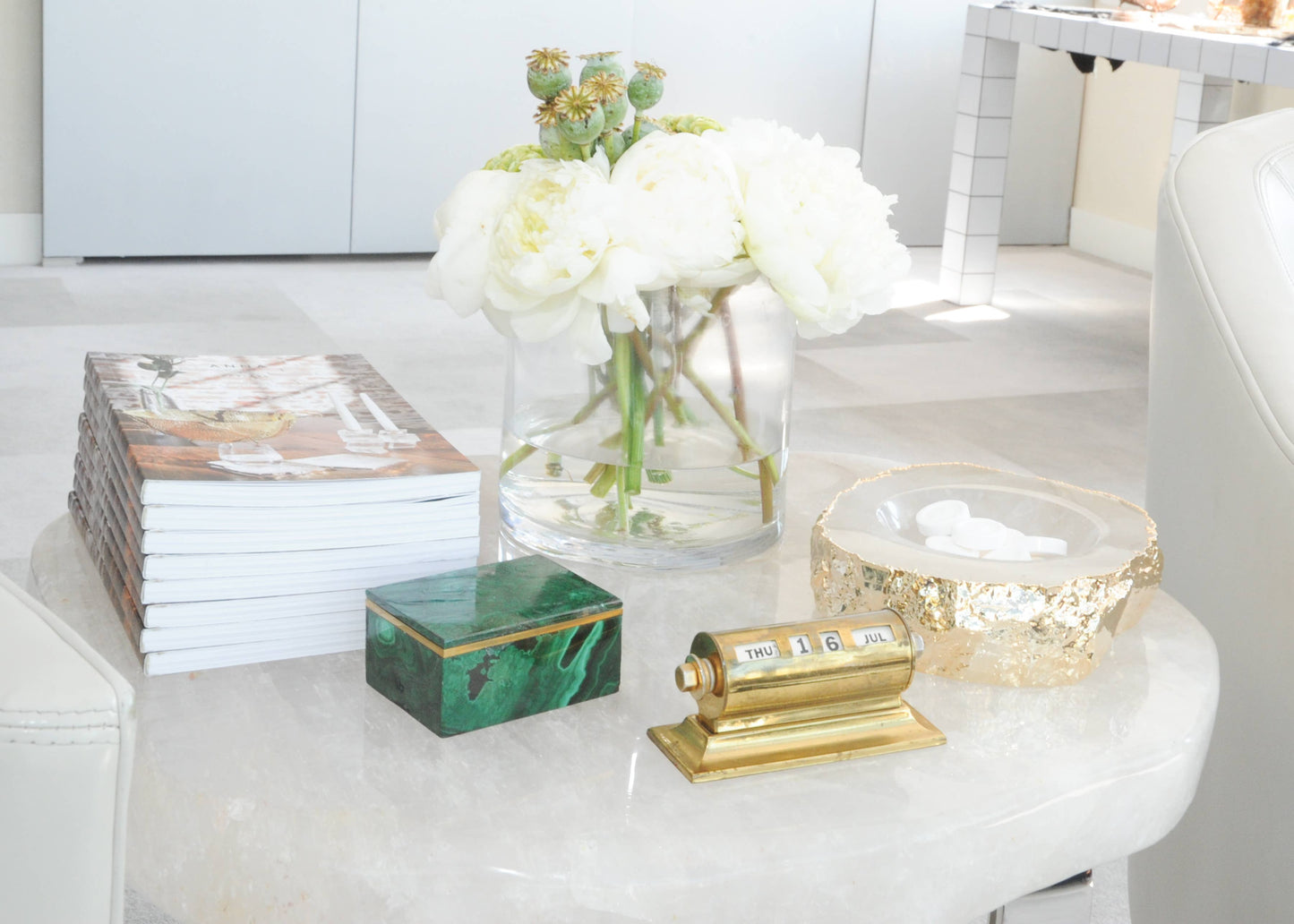 Cascita Bowl, Crystal & Gold