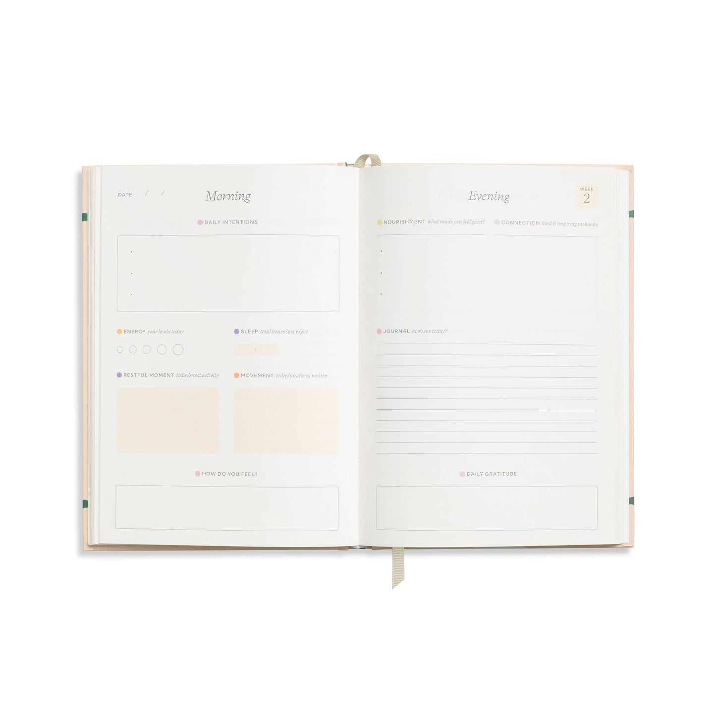 Quilted Daydream A5 Hardcover Guided Wellness Journal