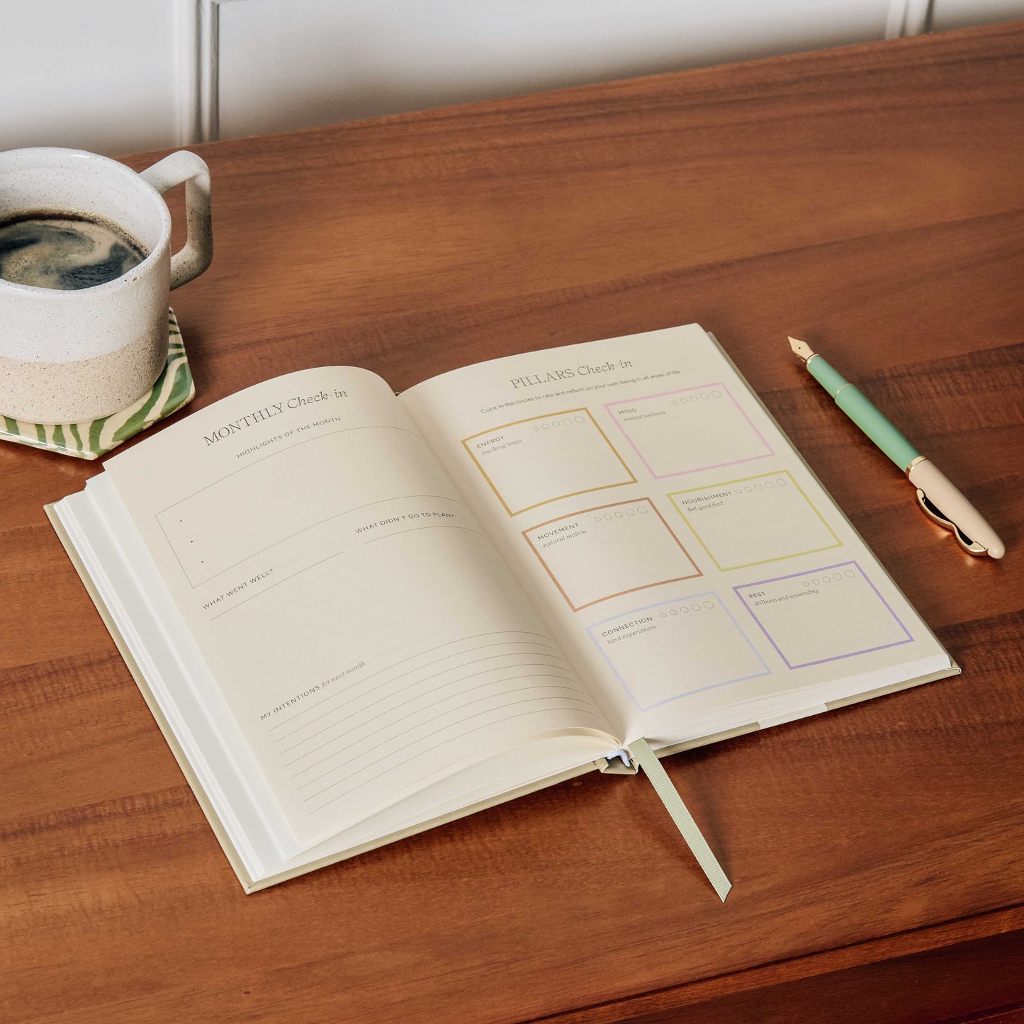 Quilted Daydream A5 Hardcover Guided Wellness Journal