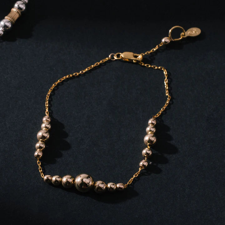 Round Alchemy Beaded Bracelet Gold