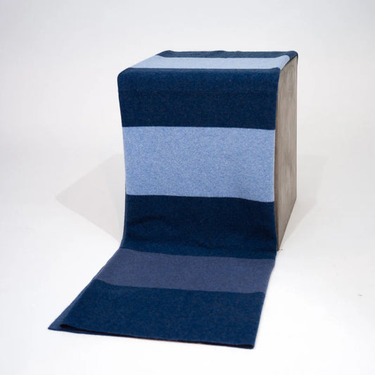 Cashmere - Denim & Pale Blue on Dark Denim - Blanket