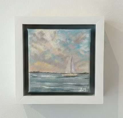 4X4 Oil Painting on Canvas - Pink Current