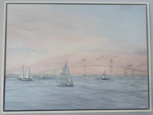 Oil Painting - The Bridge and the Breeze