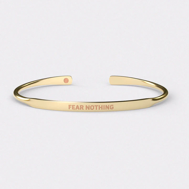 Fear Nothing 100 Wire Cuff - Gold