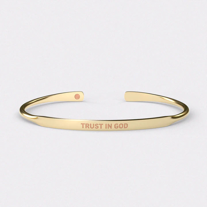 Trust in God 100 Wire Cuff - Gold
