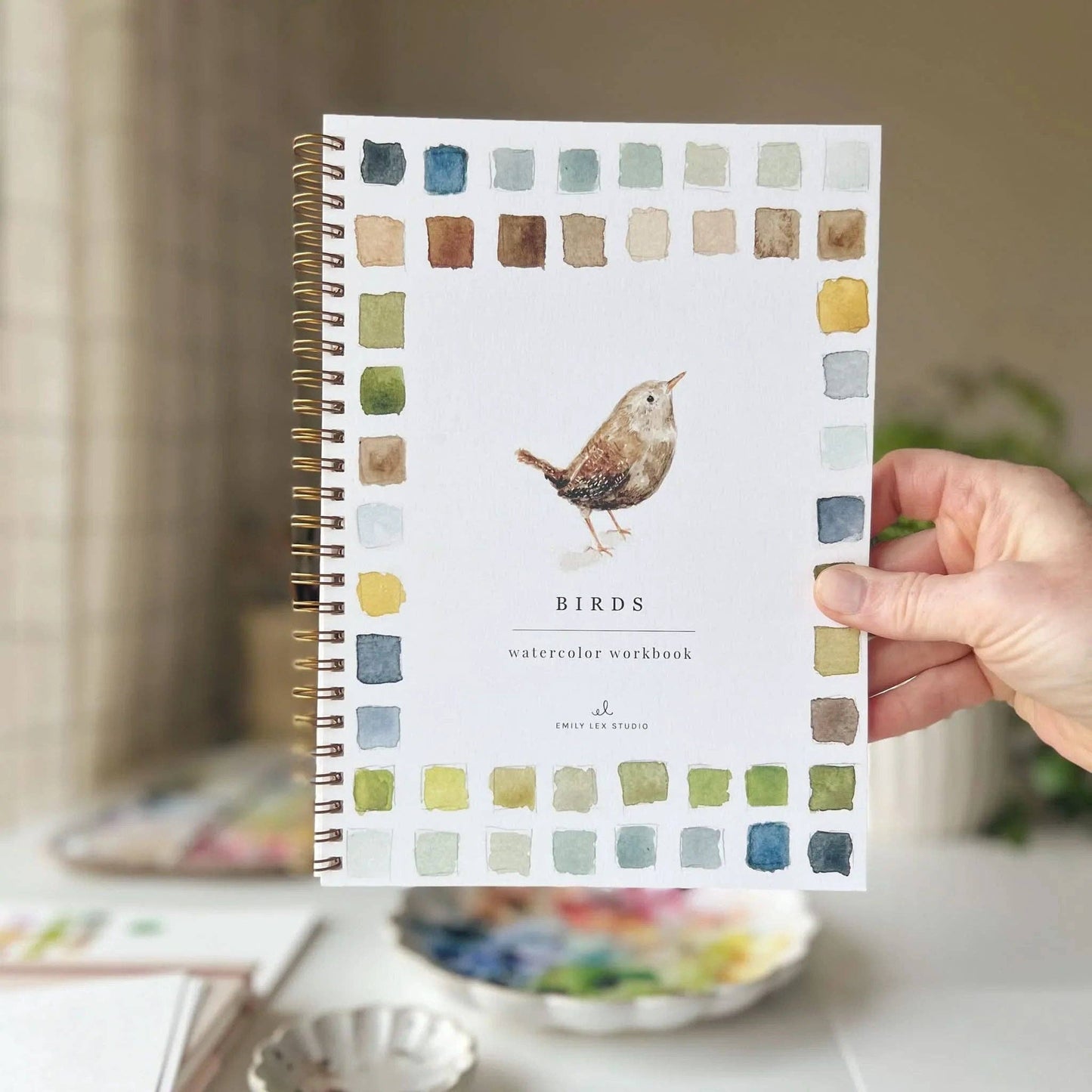Birds watercolor workbook