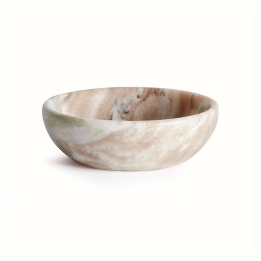 Josephine Bowl - Brown/White Marble