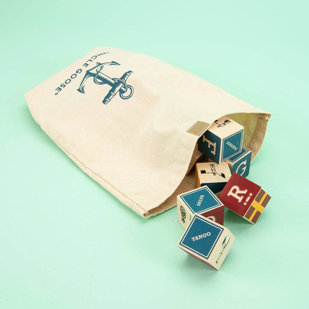 Uncle Goose Nautical Blocks with Canvas Bag