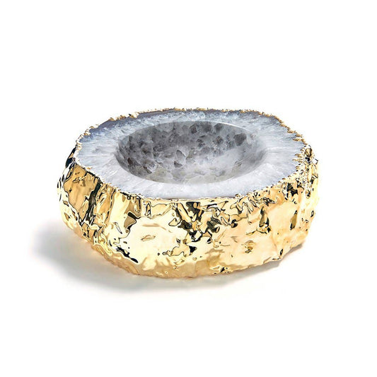 Cascita Bowl, Agate & Gold