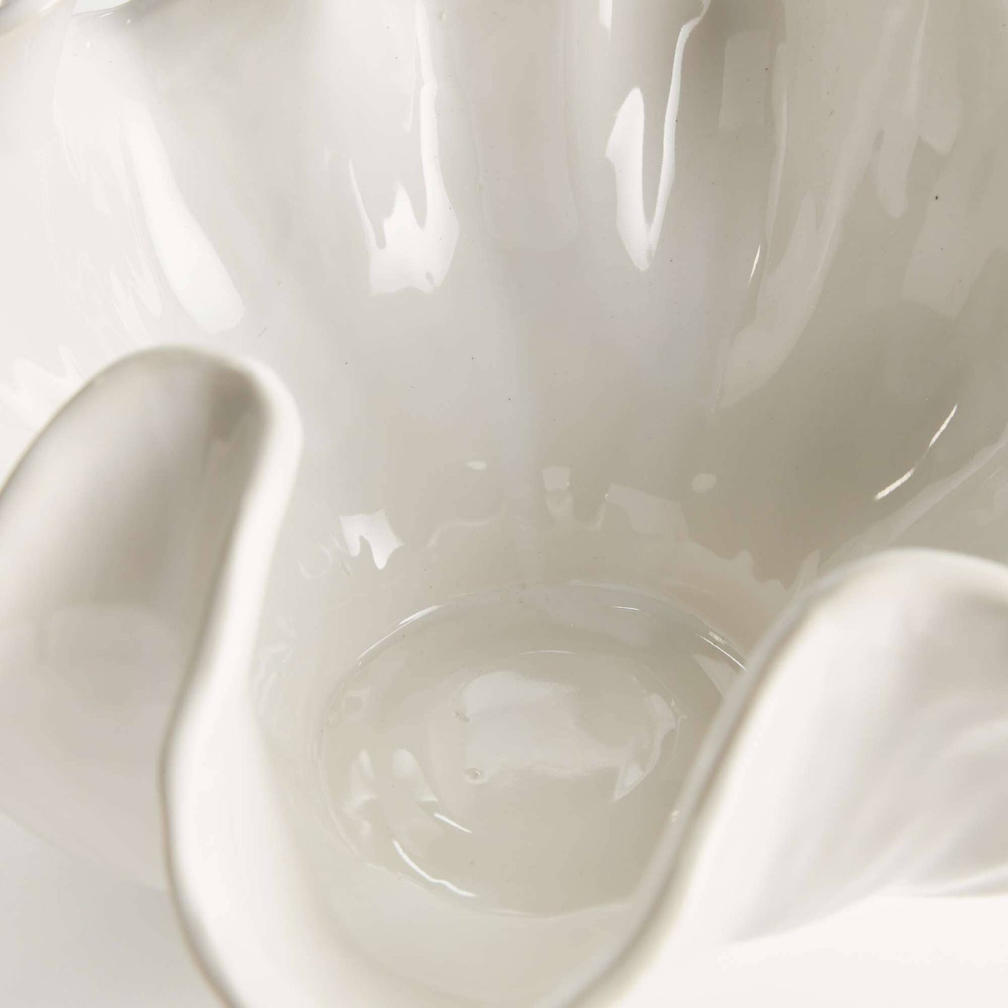 Moselle Decorative Bowl - White Ceramic - Handcrafted