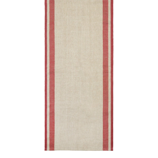 Gordes Natural & Red Table Runner