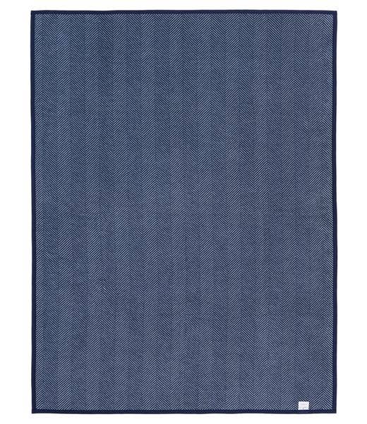 Harborview Herringbone Navy Blanket: Midi