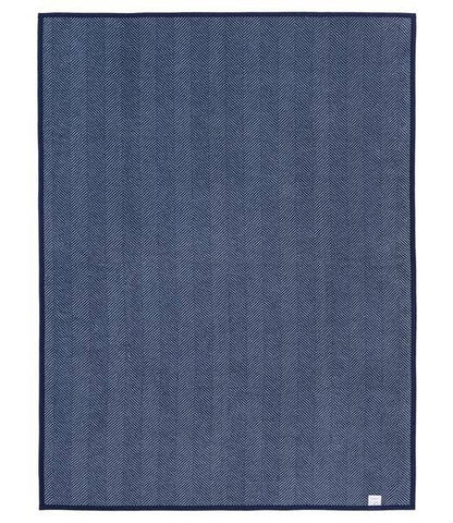 Harborview Herringbone Navy Blanket: Midi