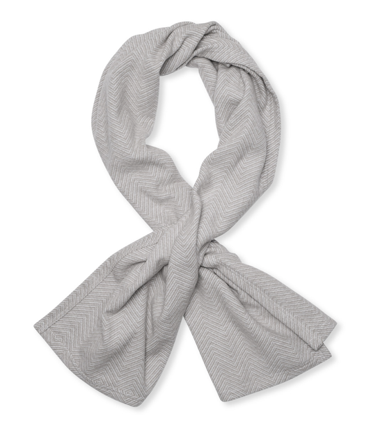 Bayside Herringbone Shawl - Light Grey
