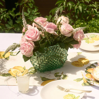 Hobnail Optic Vase | Capri Sea | Handblown Bohemia Crystal