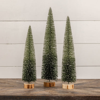 15" GREEN OMBRE BOTTLEBRUSH TREES