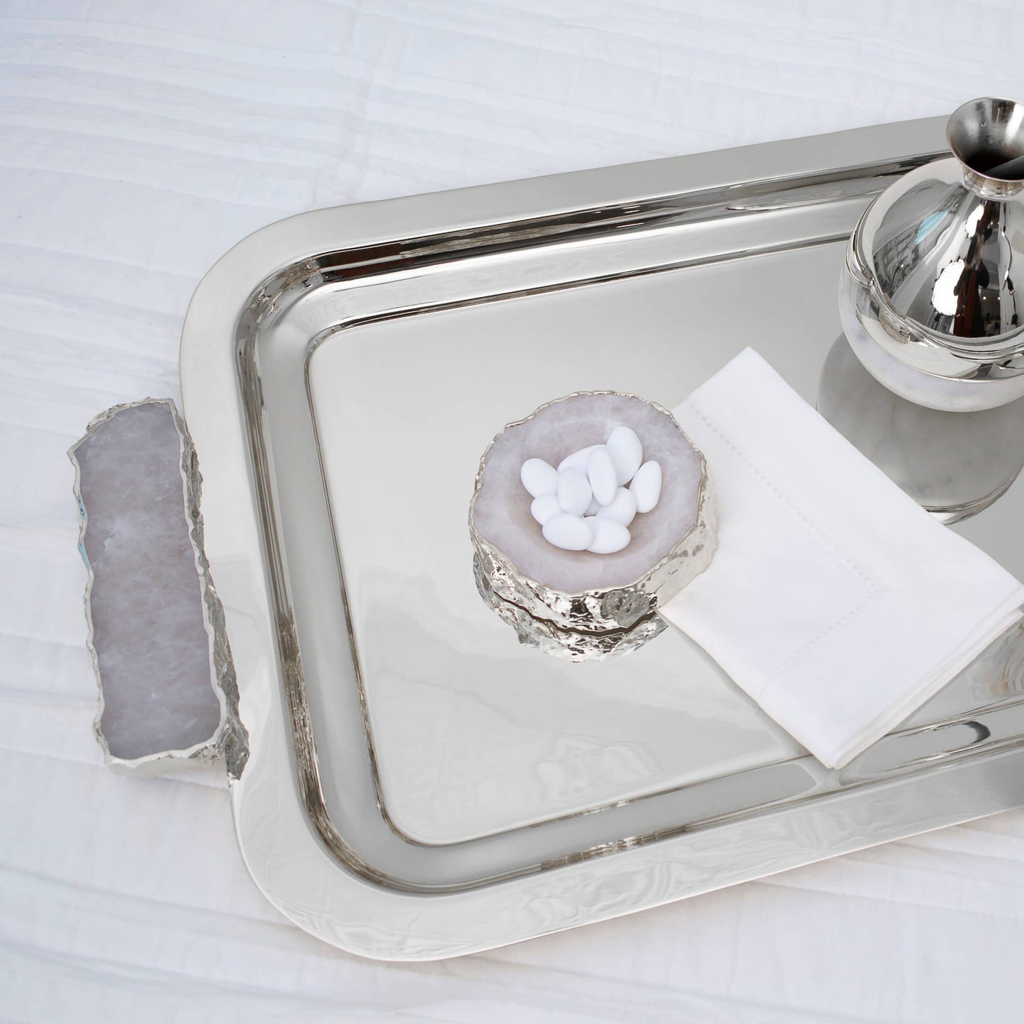 Cascita Bowl, Crystal & Silver