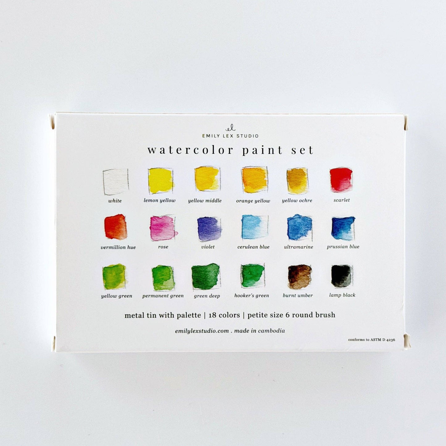 Watercolor Paint Set – 18 Colors with Brush