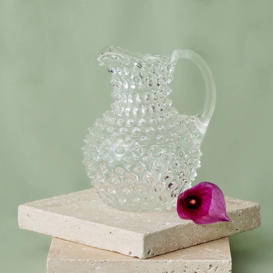 Hobnail Creamer – Clear Quartz | Bohemian Crystal