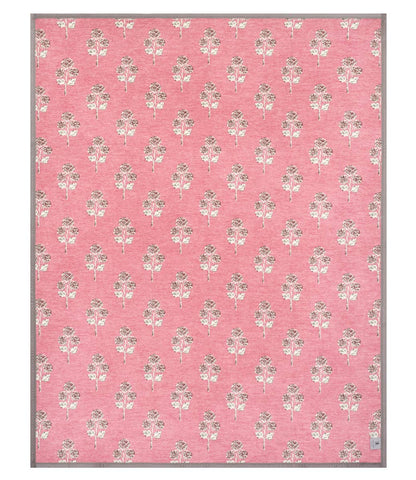 Hydrangea Blockprint Blanket