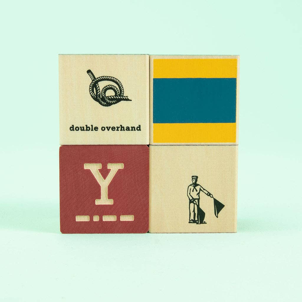 Uncle Goose Nautical Blocks with Canvas Bag