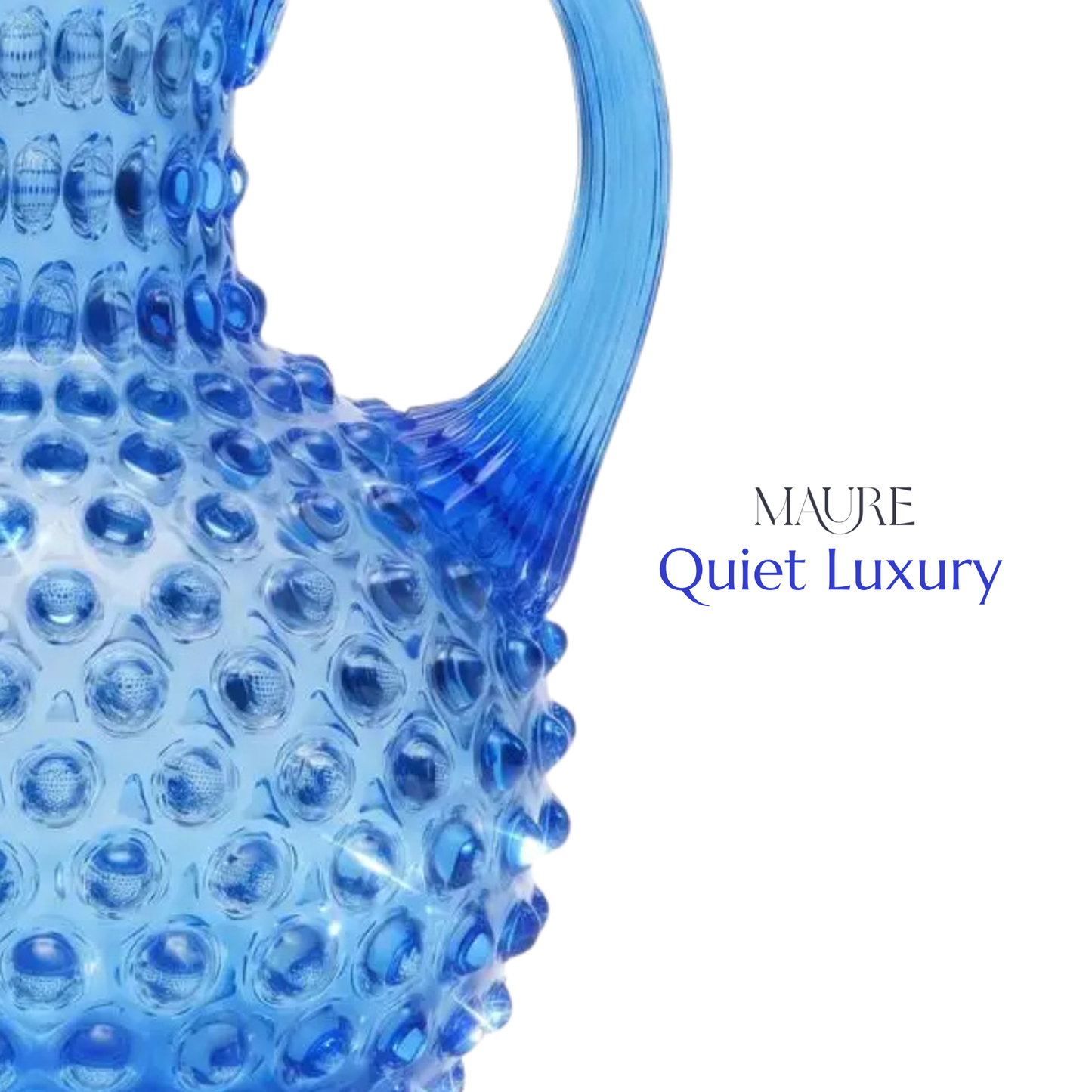 Limited Edition Hydrangea Blue Hobnail Jug – Bohemian Crystal