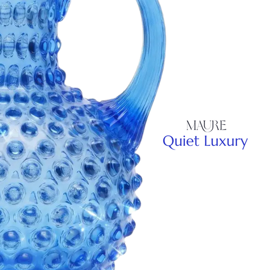 Limited Edition Hydrangea Blue Hobnail Jug – Bohemian Crystal