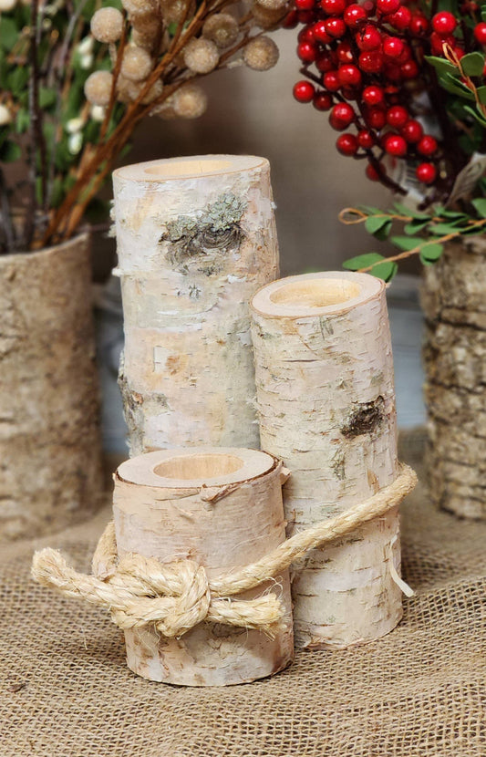 Birch Trio Candle Holder