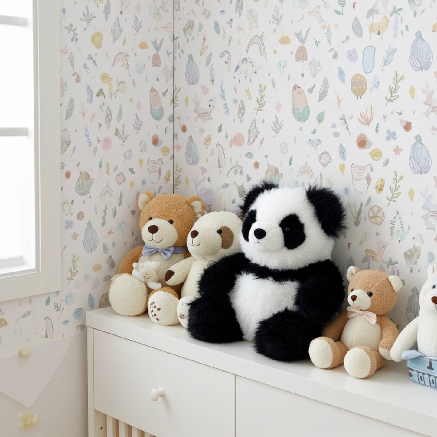 Alpaca Stuffed Animal - Panda - 9"