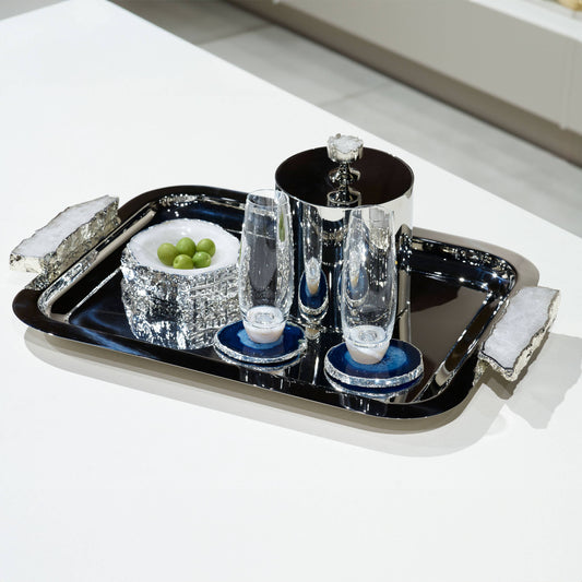 Cascita Bowl, Crystal & Silver