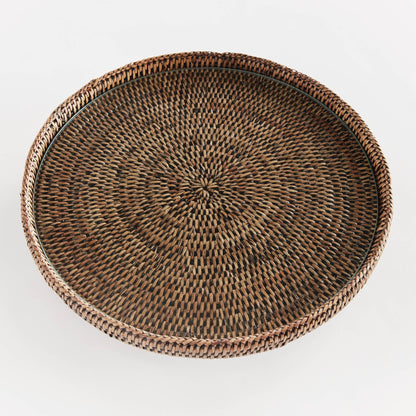 Burma Rattan Serving Stand, Brown
