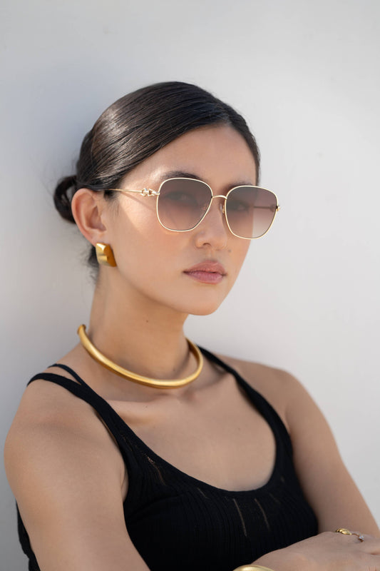 Lea Womens Round Sunglasses