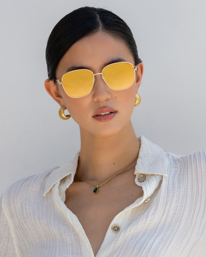 Lea Womens Round Sunglasses