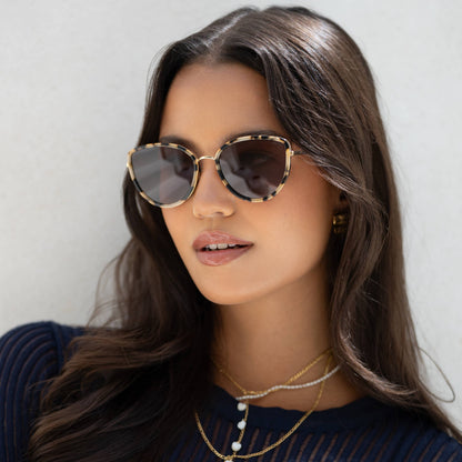 Luna Acetate Womens Cat Eye Sunglasses