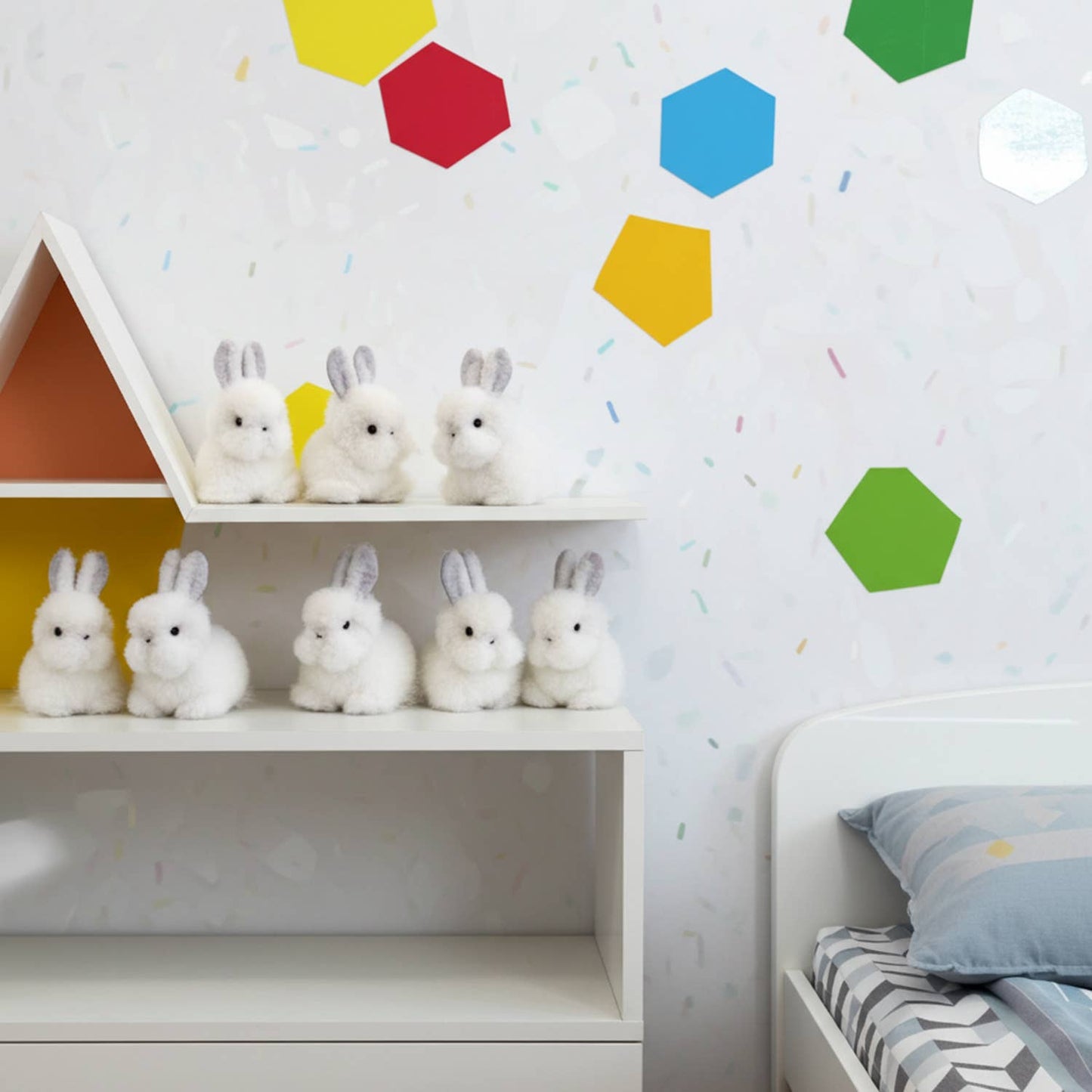 Alpaca Stuffed Animal - Bunny - Micro 6" WHITE