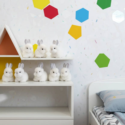 Alpaca Stuffed Animal - Bunny - Micro 6" WHITE