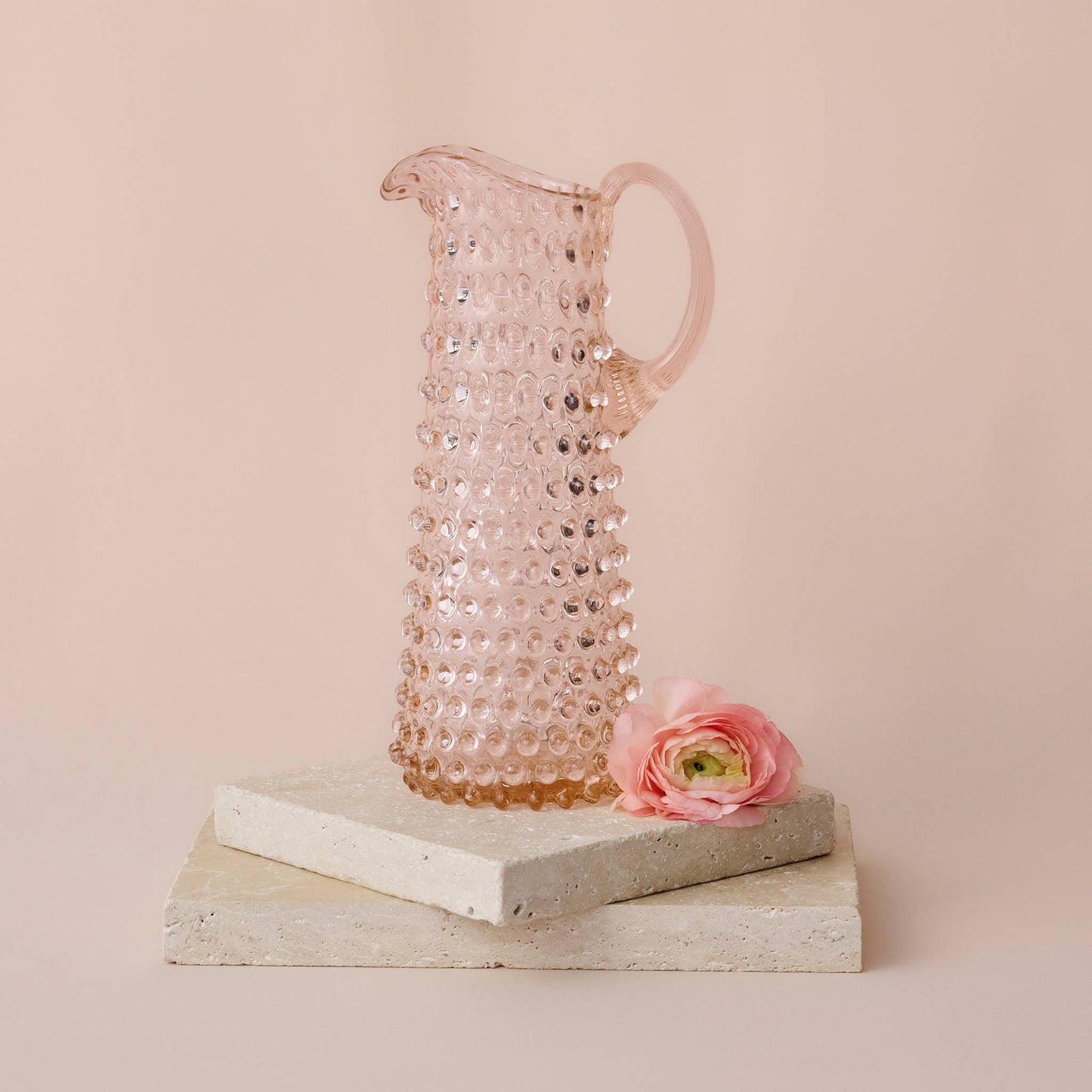 Tall Hobnail Jug | Apricot Chiffon | 1.2L